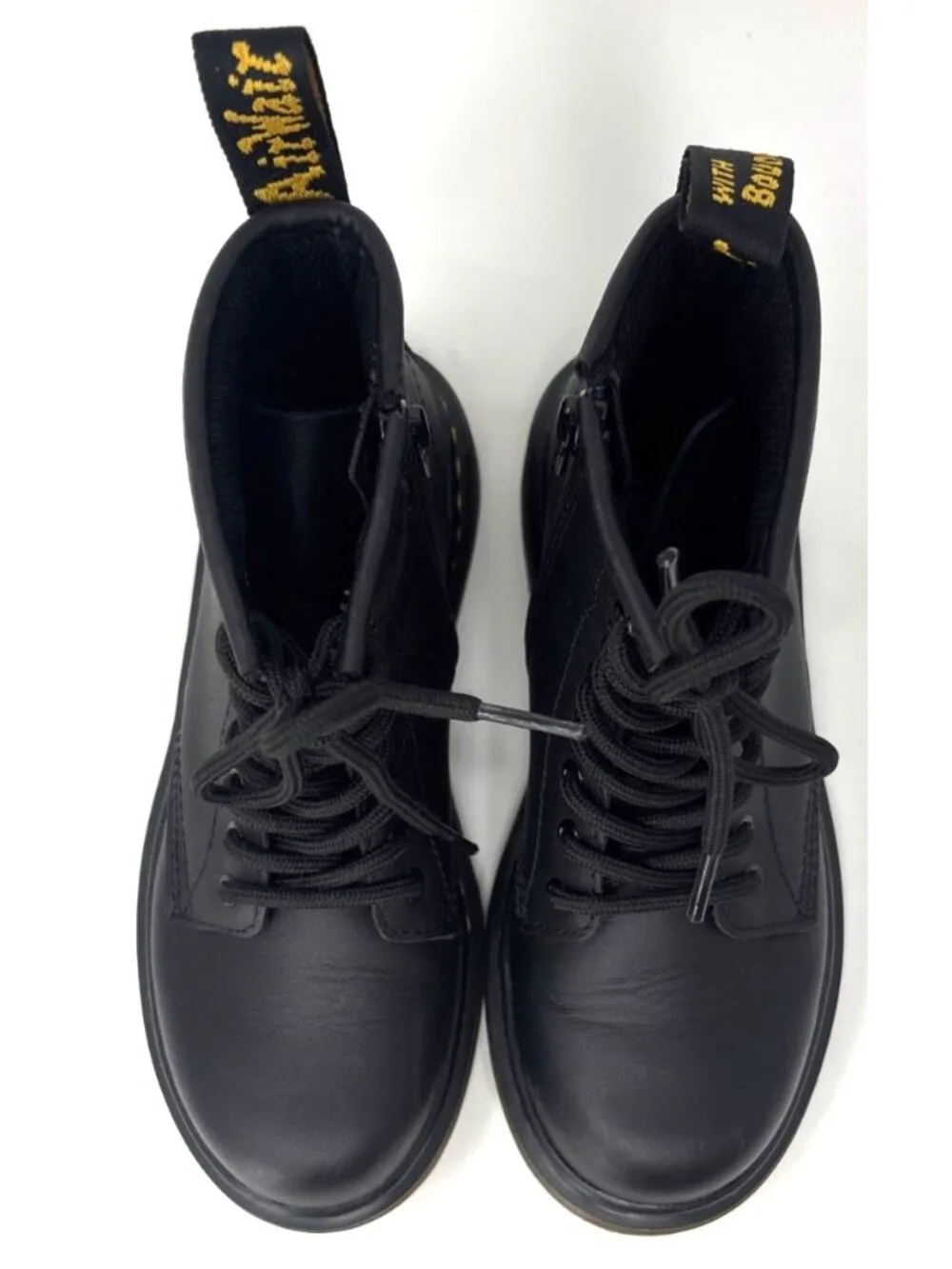 Dr. Martens Black Junior 1460 J Leather Lace Up Boots Size Y1